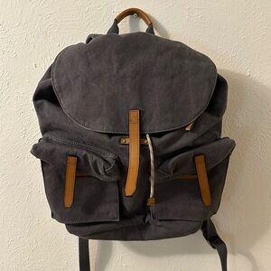 L.L. Bean Canvas & Leather Backpack